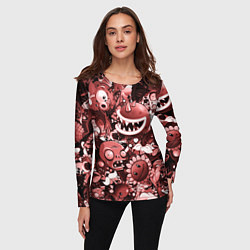 Лонгслив женский Растения против зомби в красном цвете, цвет: 3D-принт — фото 2