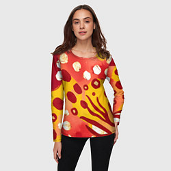 Лонгслив женский Африканский паттерн, цвет: 3D-принт — фото 2
