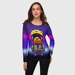 Лонгслив женский Baby capybara - cyberpunk, цвет: 3D-принт — фото 2