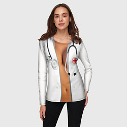 Лонгслив женский Костюм медсестры врача и доктора, цвет: 3D-принт — фото 2