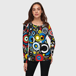 Лонгслив женский Абстракция геометрическая, цвет: 3D-принт — фото 2