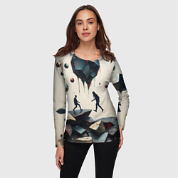 Лонгслив женский Сюрреалистичные люди и камни, цвет: 3D-принт — фото 2