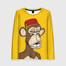 Лонгслив женский NFT ape monkey, цвет: 3D-принт