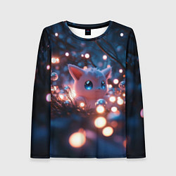 Женский лонгслив Белый пушистый покемон