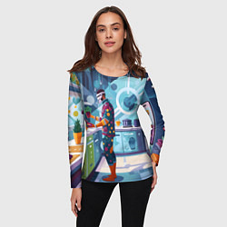 Лонгслив женский Здоровое питание, цвет: 3D-принт — фото 2