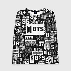 Женский лонгслив Bangtan Boys pattern black