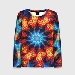 Лонгслив женский Фрактальная узорная абстракция, цвет: 3D-принт