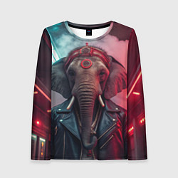 Женский лонгслив Cyberpunk elephant