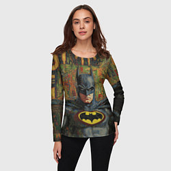 Лонгслив женский Текстурный Бэтмен, цвет: 3D-принт — фото 2