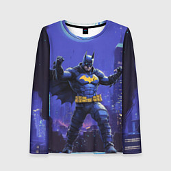 Лонгслив женский Бэтмен в стойке победителя, цвет: 3D-принт