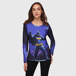 Лонгслив женский Бэтмен в стойке победителя, цвет: 3D-принт — фото 2
