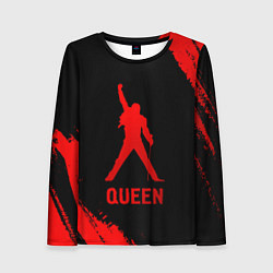 Лонгслив женский Queen - red gradient, цвет: 3D-принт