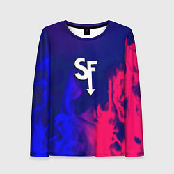 Женский лонгслив Sally face neon flame
