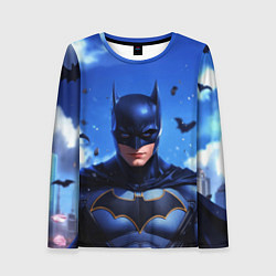 Лонгслив женский Бэтмен синее небо, цвет: 3D-принт