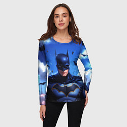 Лонгслив женский Бэтмен синее небо, цвет: 3D-принт — фото 2