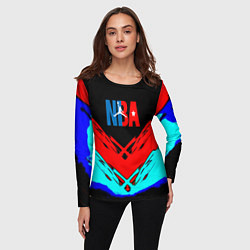 Лонгслив женский NBA краски геометрия, цвет: 3D-принт — фото 2