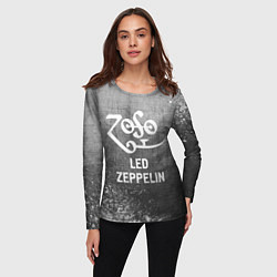 Лонгслив женский Led Zeppelin - grey gradient, цвет: 3D-принт — фото 2