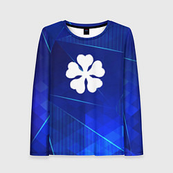 Лонгслив женский Black Clover blue poly, цвет: 3D-принт