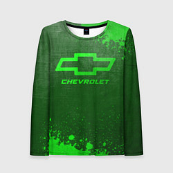 Лонгслив женский Chevrolet - green gradient, цвет: 3D-принт