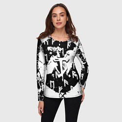 Лонгслив женский Doom символы краски, цвет: 3D-принт — фото 2
