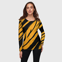 Лонгслив женский Тигровый раскрас, цвет: 3D-принт — фото 2