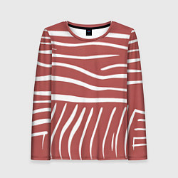 Женский лонгслив Полоски красной зебры