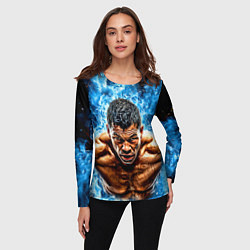 Лонгслив женский Артуро Гатти в синем пламени, цвет: 3D-принт — фото 2