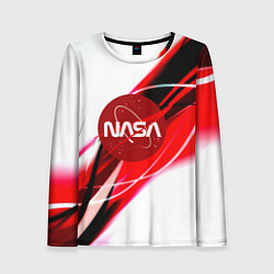 Лонгслив женский Nasa абстрактные полосы, цвет: 3D-принт