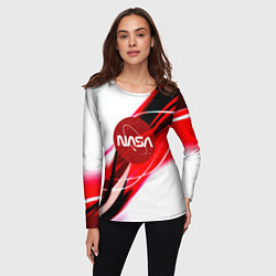 Лонгслив женский Nasa абстрактные полосы, цвет: 3D-принт — фото 2