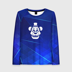 Лонгслив женский FNAF blue poly, цвет: 3D-принт