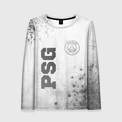 Лонгслив женский PSG - white gradient вертикально, цвет: 3D-принт