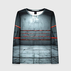 Лонгслив женский Серый ринг, цвет: 3D-принт