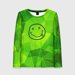 Лонгслив женский Nirvana green poly, цвет: 3D-принт