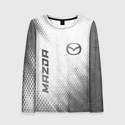 Лонгслив женский Mazda - white gradient вертикально, цвет: 3D-принт