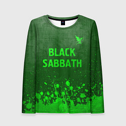 Лонгслив женский Black Sabbath - green gradient посередине, цвет: 3D-принт
