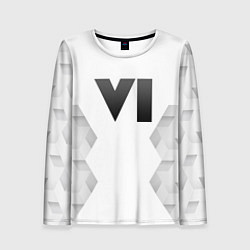 Лонгслив женский GTA 6 white poly, цвет: 3D-принт