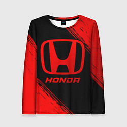 Лонгслив женский Honda - red gradient, цвет: 3D-принт