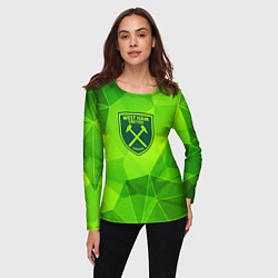 Лонгслив женский West Ham green poly, цвет: 3D-принт — фото 2