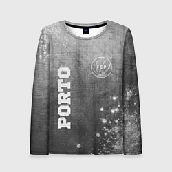 Лонгслив женский Porto - grey gradient вертикально, цвет: 3D-принт