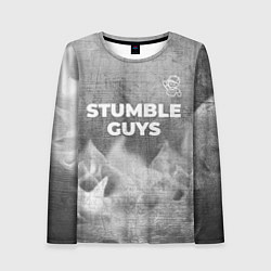 Лонгслив женский Stumble Guys - grey gradient посередине, цвет: 3D-принт