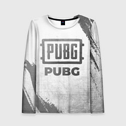 Лонгслив женский PUBG - white gradient, цвет: 3D-принт