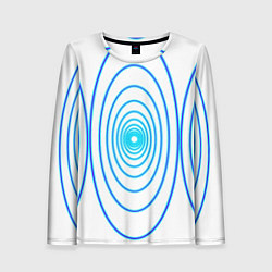 Лонгслив женский Овалы с свечением, цвет: 3D-принт
