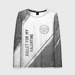 Женский лонгслив Bullet For My Valentine - white gradient вертикаль