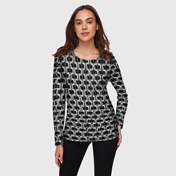 Лонгслив женский Кольчуга крупная - паттерн, цвет: 3D-принт — фото 2