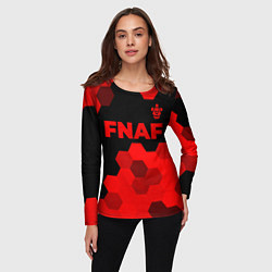 Лонгслив женский FNAF - red gradient посередине, цвет: 3D-принт — фото 2