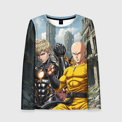 Лонгслив женский Генос и Саитама, цвет: 3D-принт
