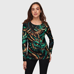 Лонгслив женский Японские драконы ирезуми, цвет: 3D-принт — фото 2