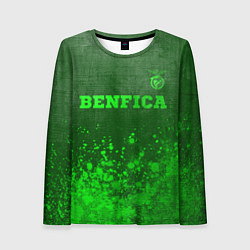 Женский лонгслив Benfica - green gradient посередине