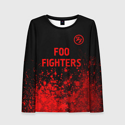Женский лонгслив Foo Fighters - red gradient посередине