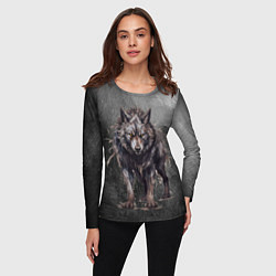Лонгслив женский The fierce wolf, цвет: 3D-принт — фото 2